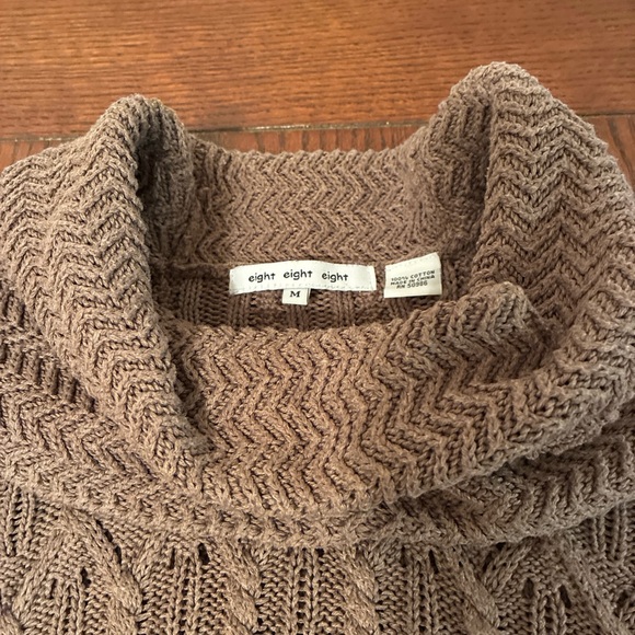 Eight Eight Eight Anthropologie Sweater Women’s M Cowl Neck Knit Pullover - Picture 3 of 8